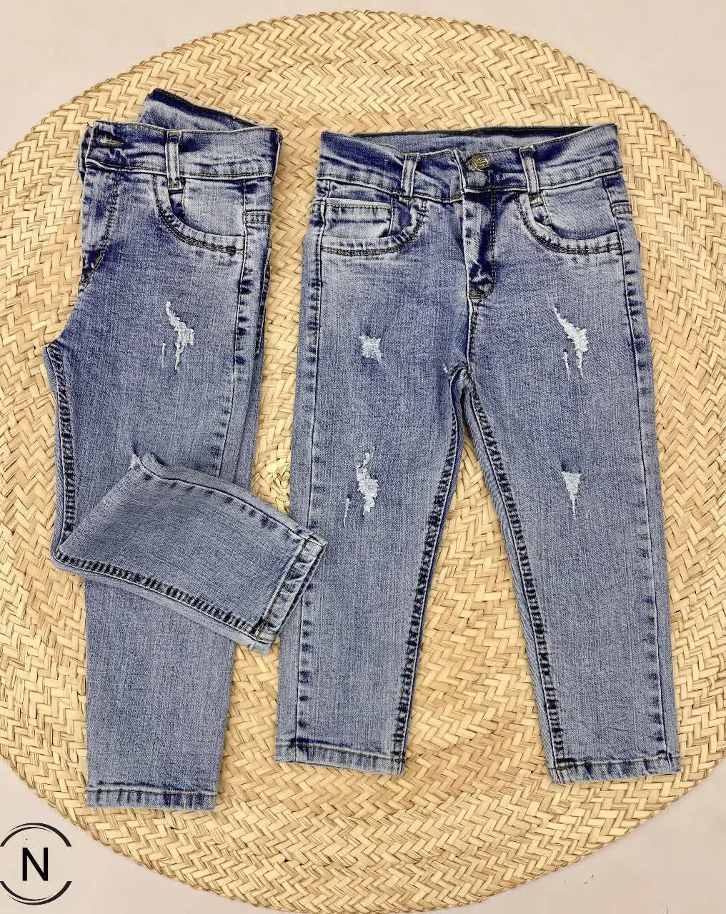 شلوارلی پسرانه راسته اسلپ کمربندی ساده
