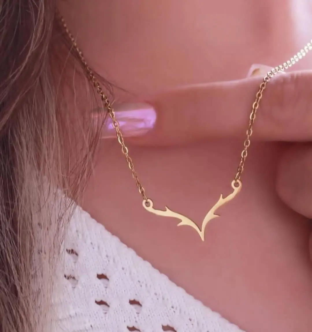 💍گردنبند شاخ گوزن ظریف طلا...