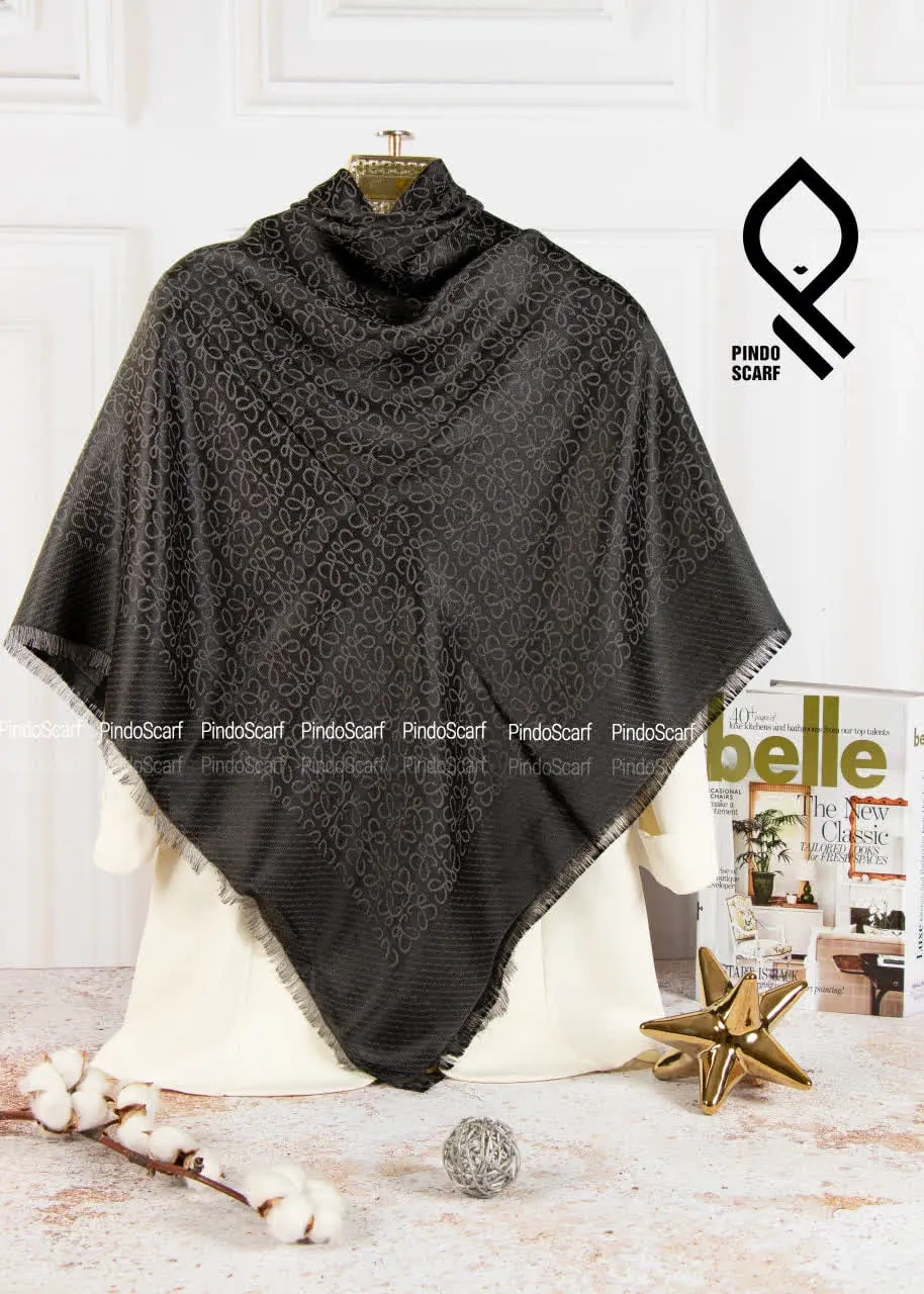 🤎 روسری نخ ابریشم ژاکارد لم...