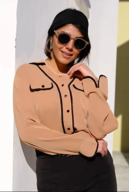 🌼شومیز مجلسی جلو دکمه 
