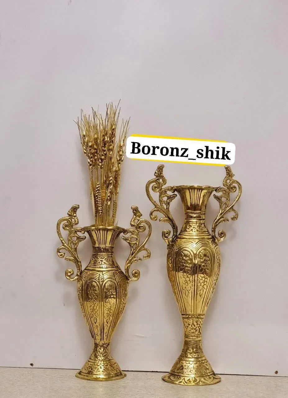 گلدان تمام برنزی در دو سایز 

