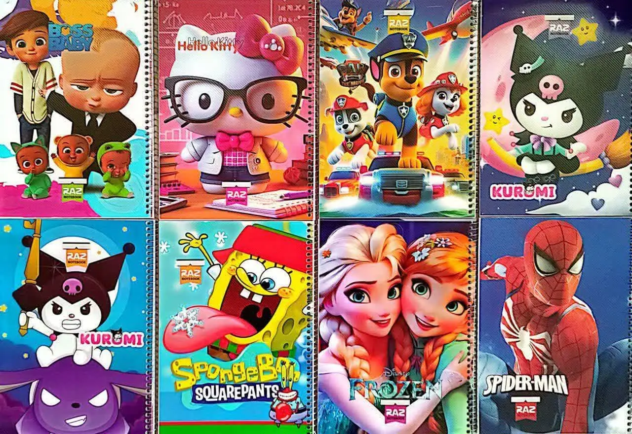 دفتر ۵۰ برگ شطرنجی خانه درشت تک سیم با کاغذ ۷۰ گرم
