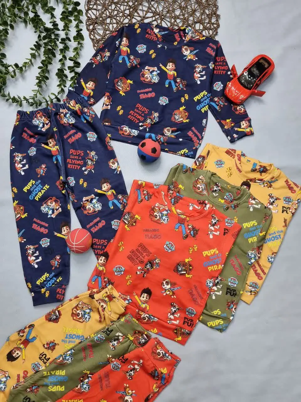 🍀بلوز شلوار چاپی پسرانه🧑