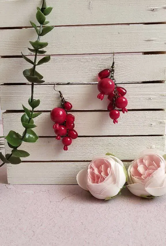 🍁 گوشواره پاییزه انار🍁
