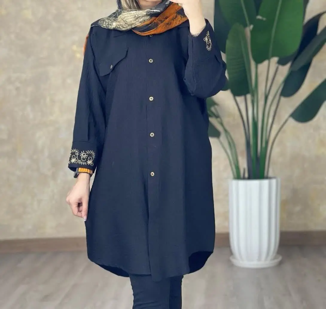 🔹نام: مانتو مچ گلدوزی
