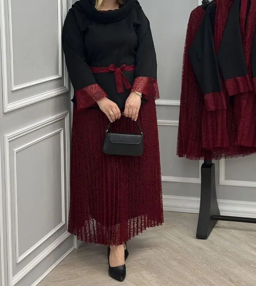 🌹🌹ست سه تیکه بلوز و دامن و...