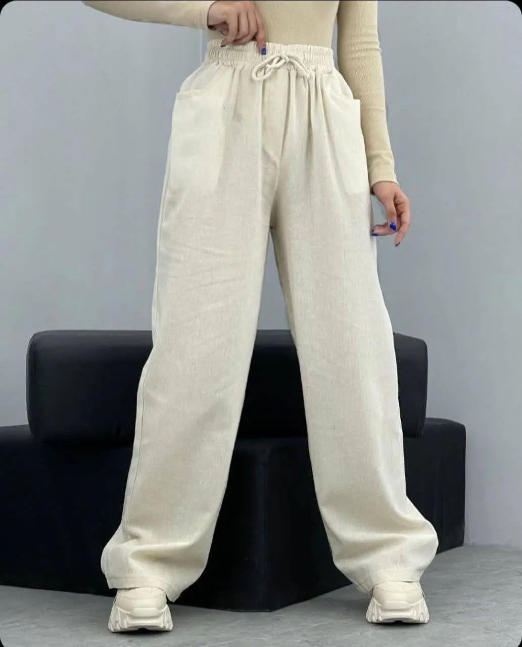 شلوار بگ کتان