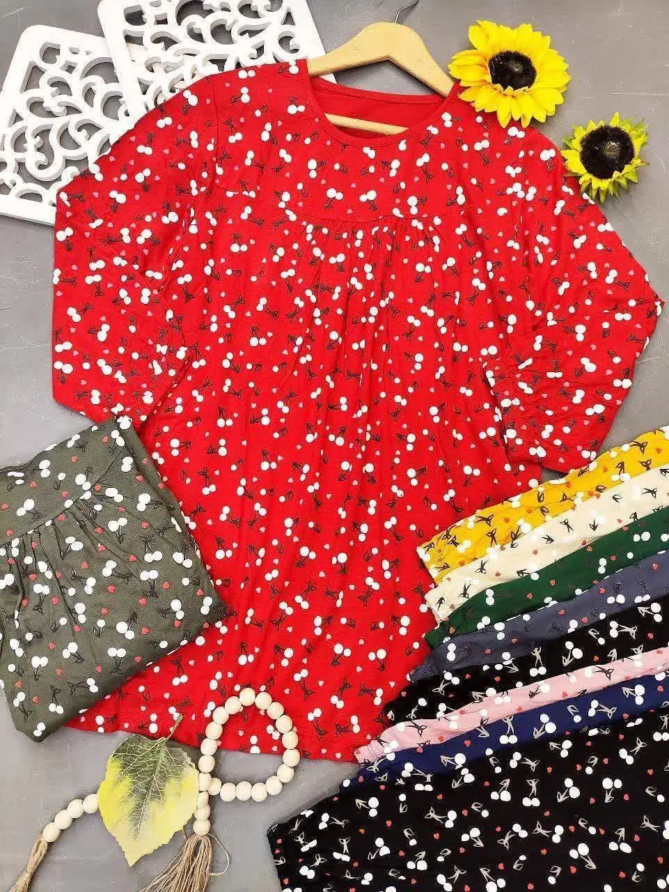 👚نام کالا: تونیک چاپ گیلاس👌😉
