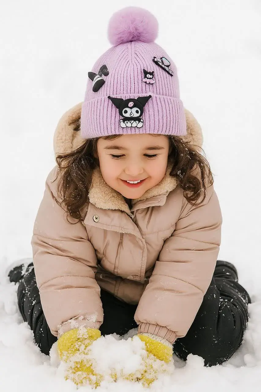 کلاه تک بچگانه بافت کرومی ل...