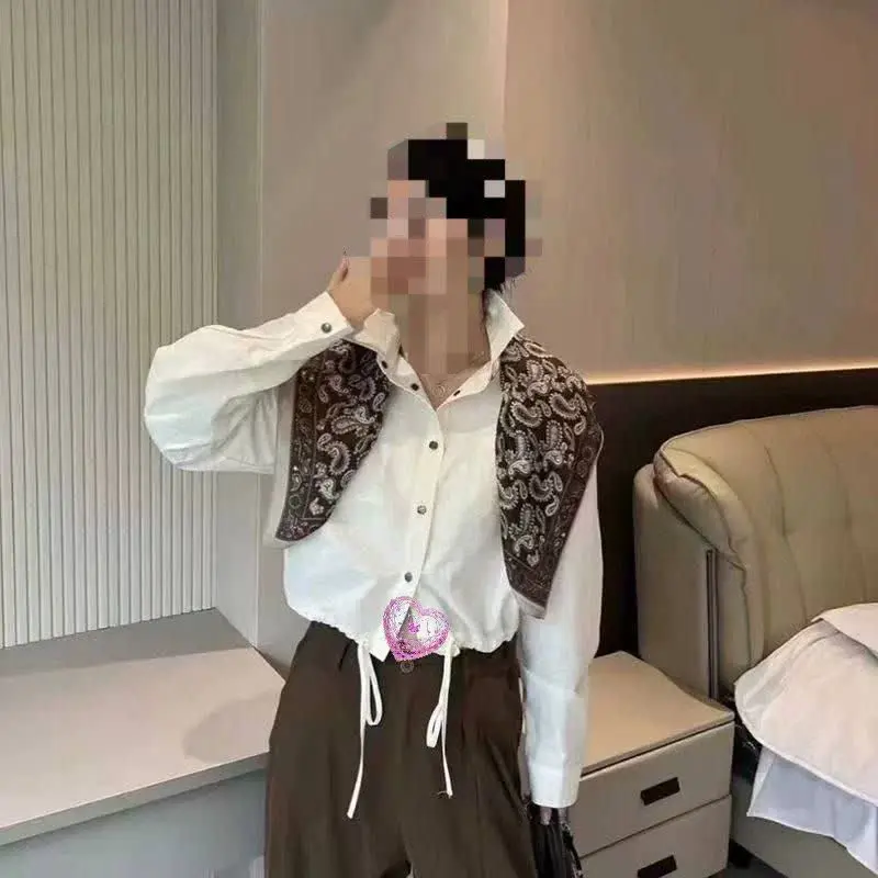 شومیز باشال گردن , پایین گت دار
