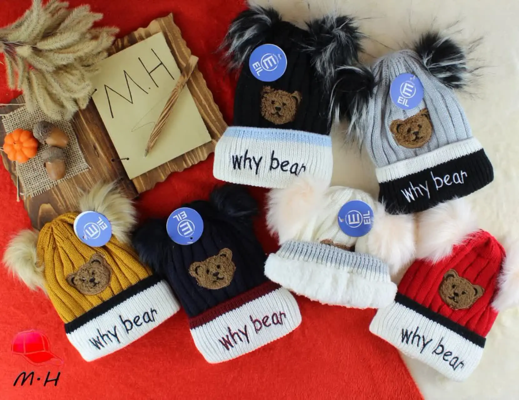 کلاه تدی گلدوزی ۲پوم درجه یک👌👌