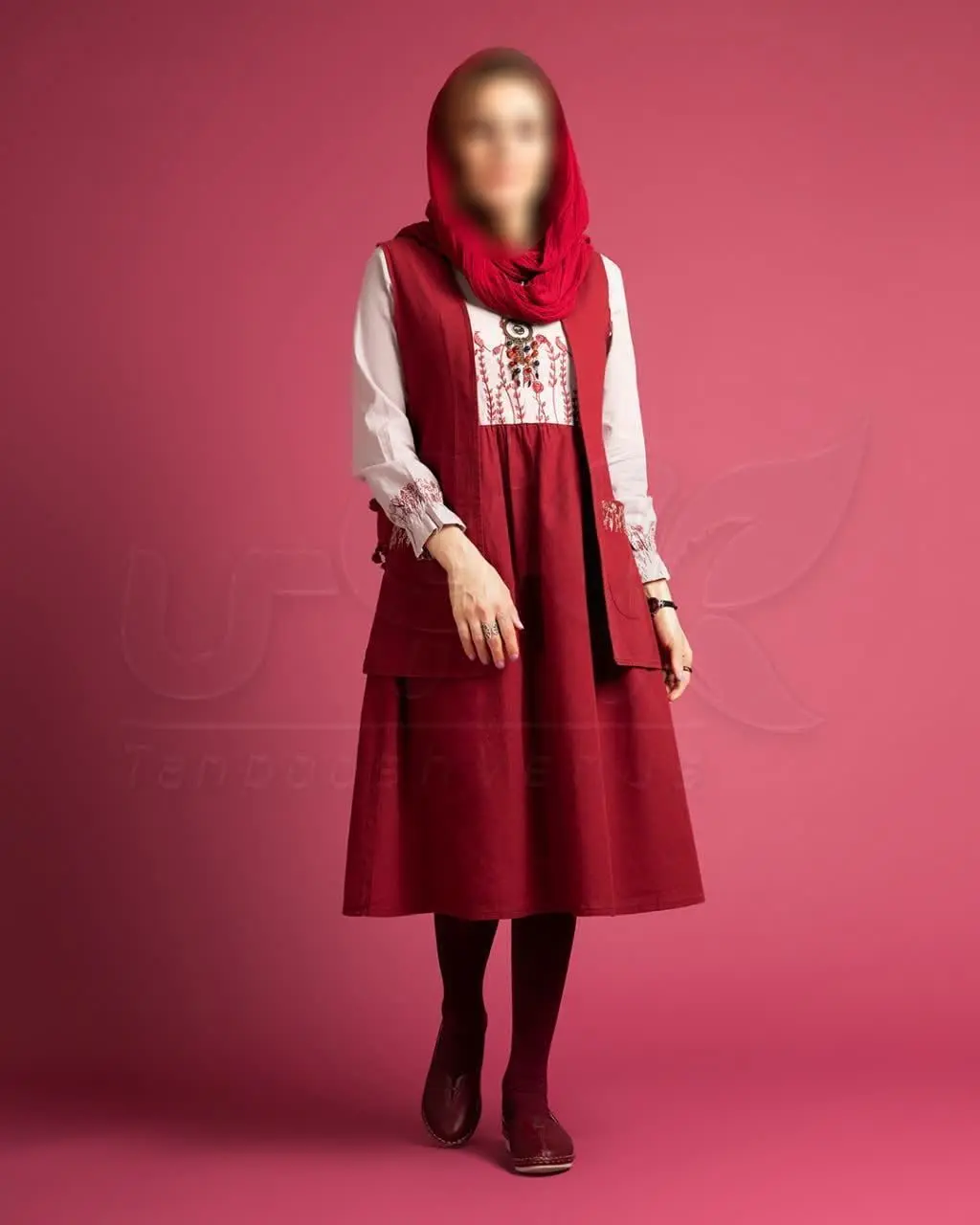 🌸🍃پیراهن و جلیقه مدل یاسمن 🌸🍃
