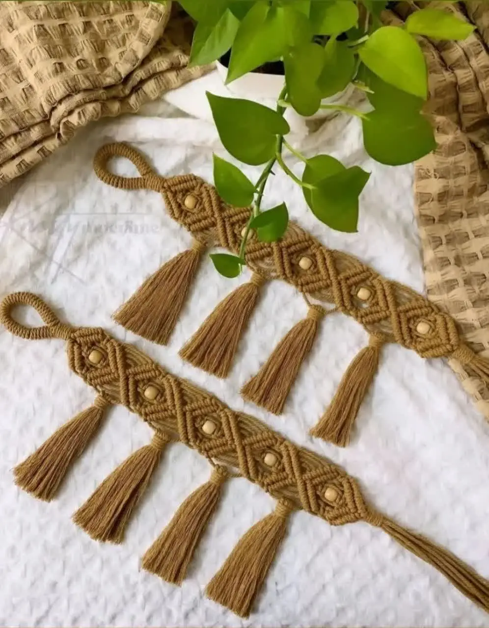 ✅پرده جمع کن مکرومه 
