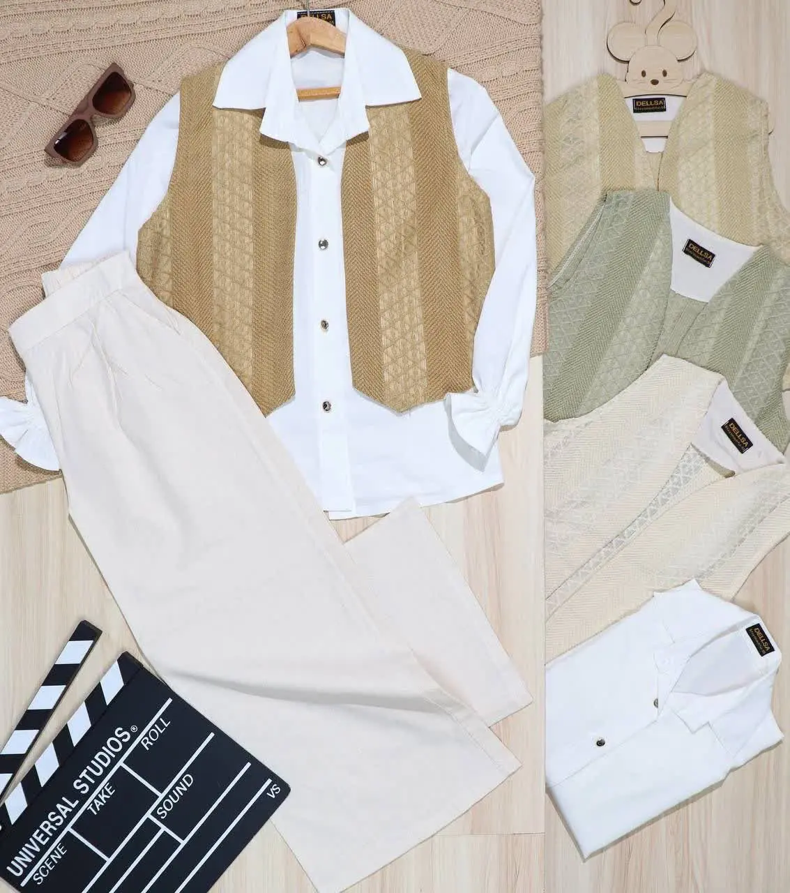 👫سه تیکه دخترانه مراکشی طرح لوزی👫
