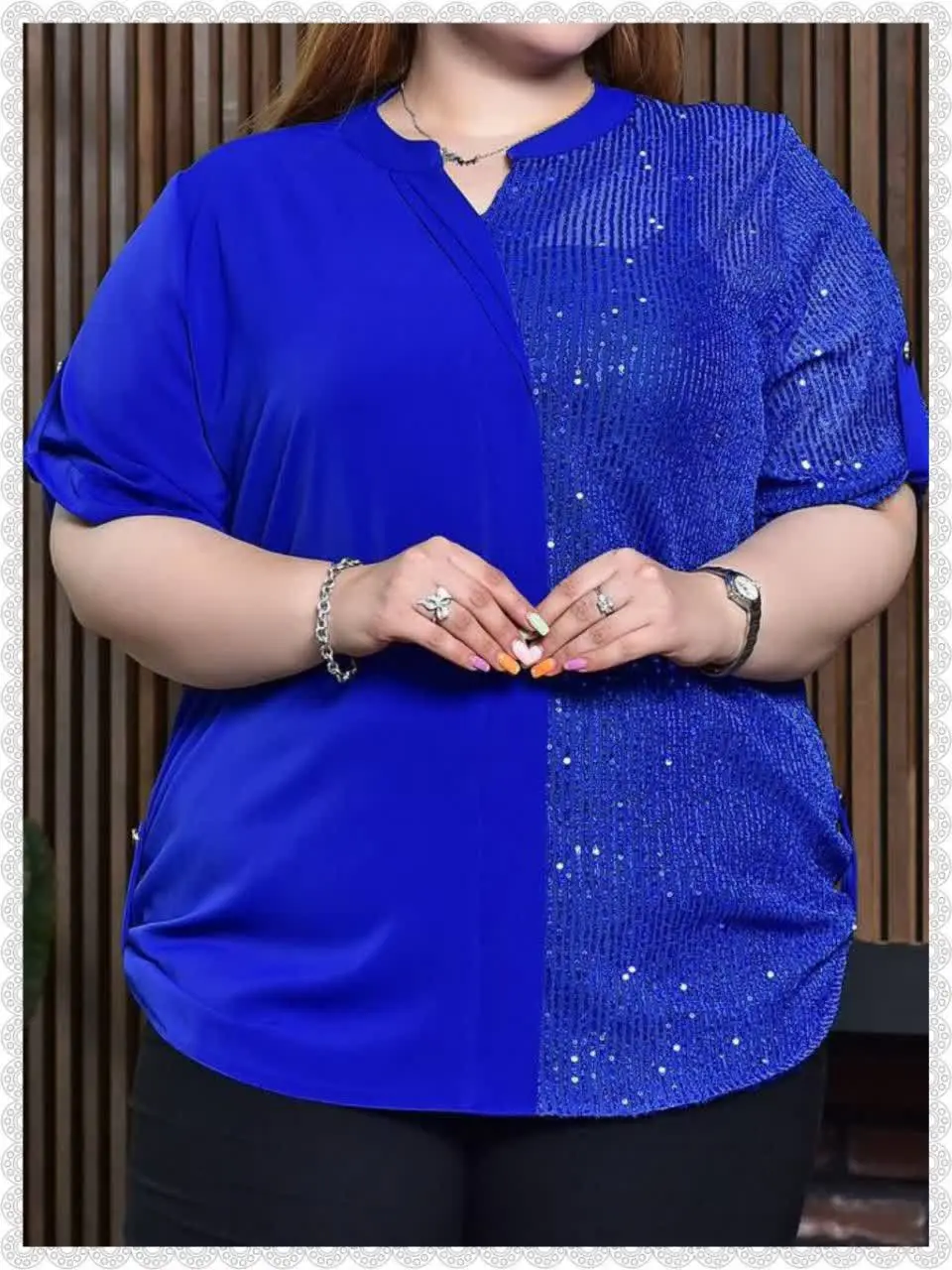 👚 نام: شومیز مجلسی پولک یه طرفه زونیکس کد ۲۳۱۲
