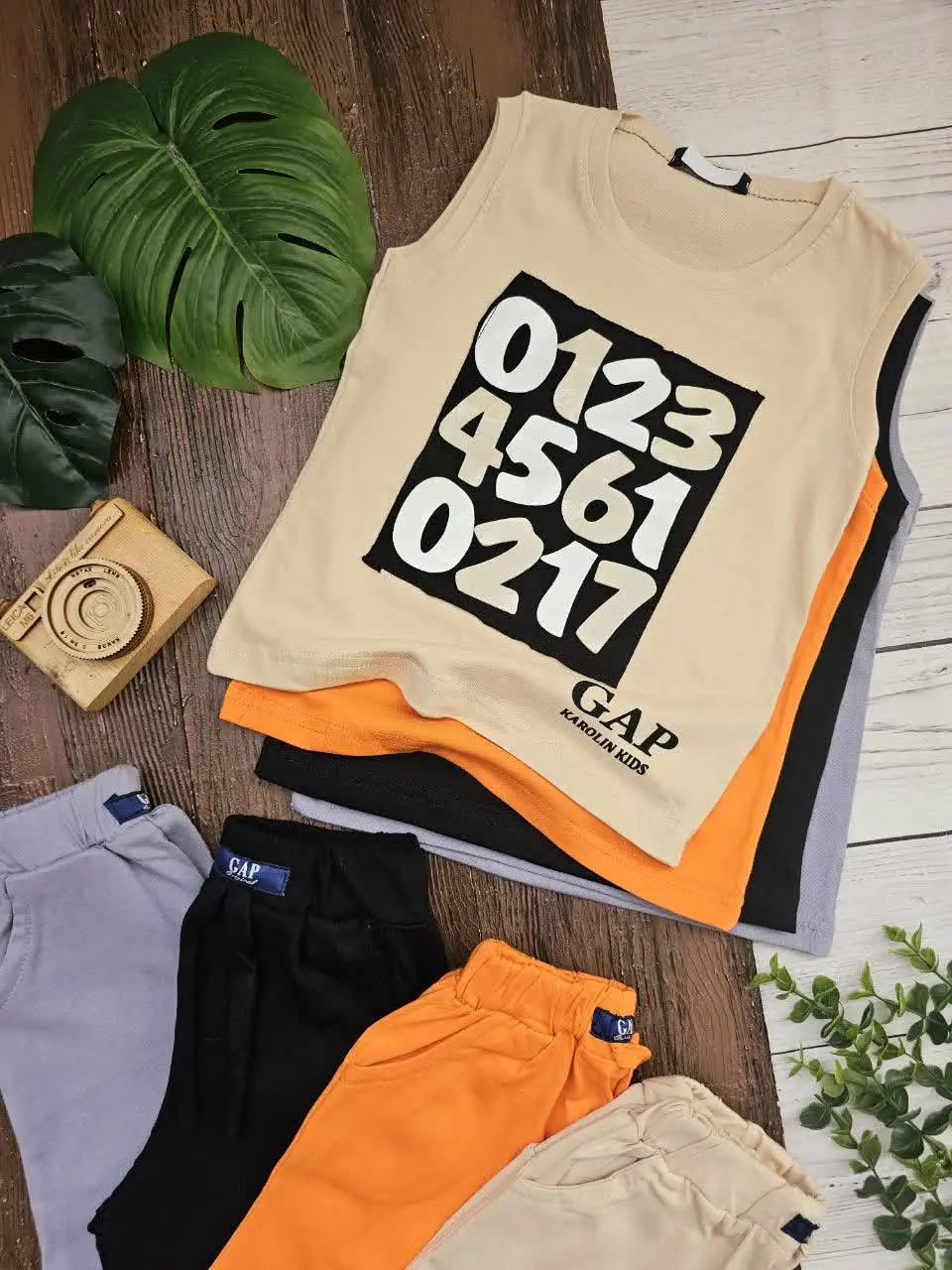 تاپ و شلوارک پسرانه اعداد🧒🏼
