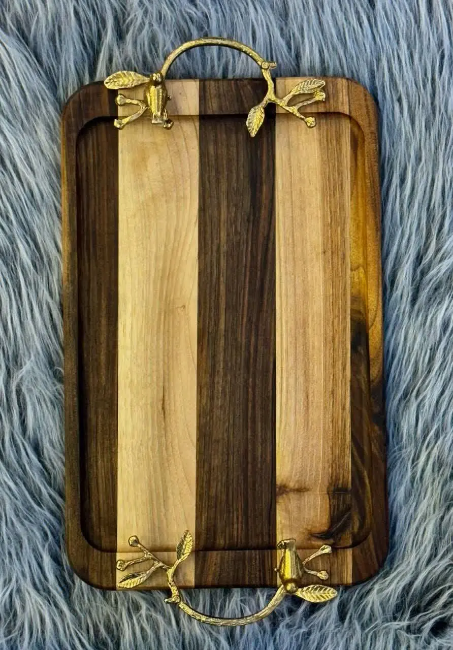 💥 سینی چوبی دسته گنجشک💥