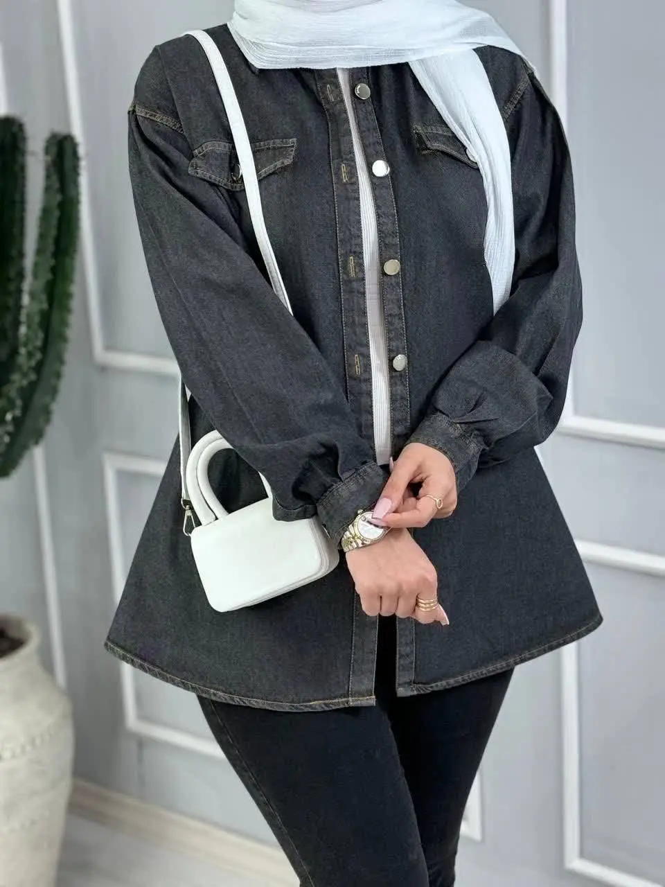 👚نام: #مانتو جین بغل دکمه ۵۸۹
