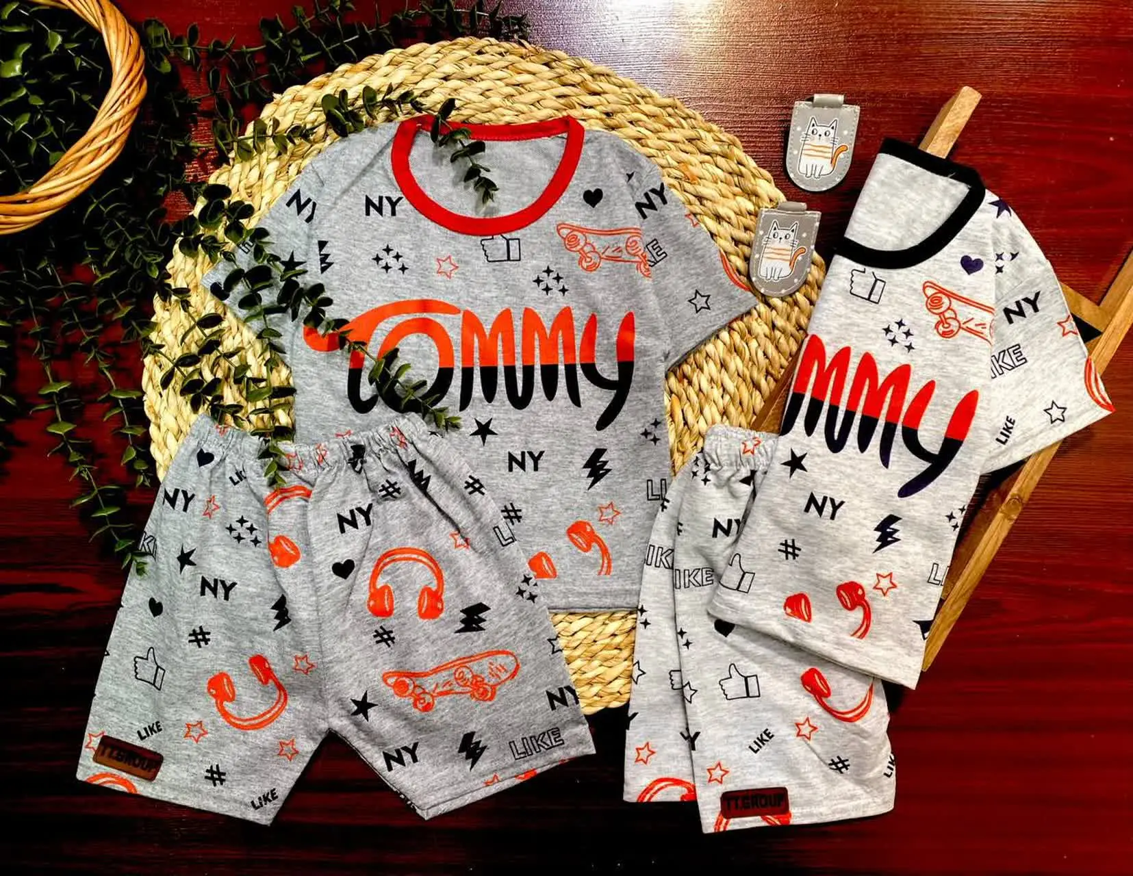 🧶 پسرانه تیشرت شلوارک فول چاپ