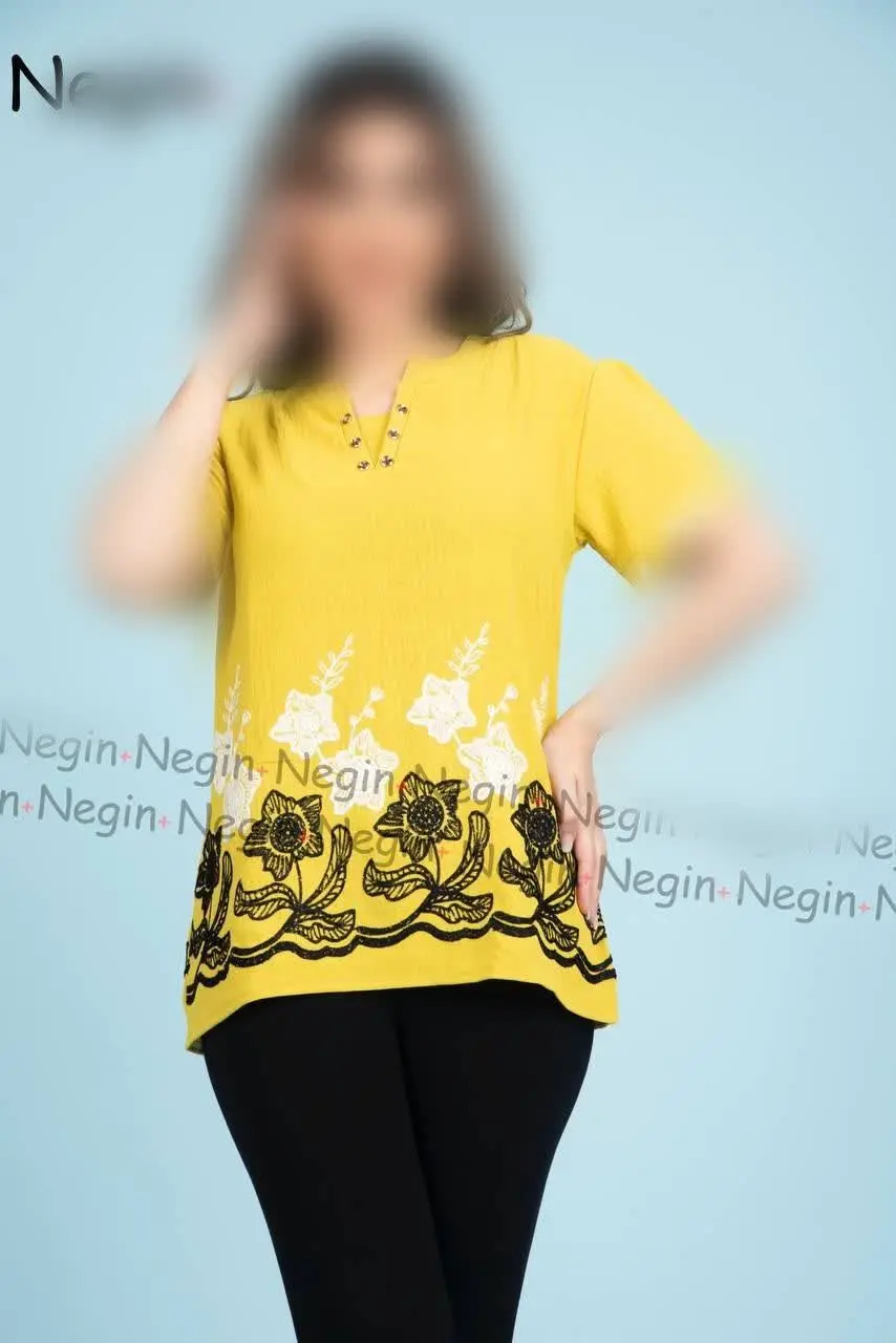 نام: تیشرت شش دکمه خامه دوزی
