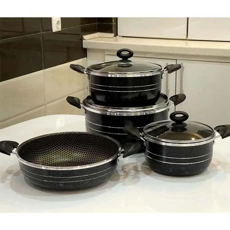 #سرویس قابلمه ۷ پارچه زنبوری🍓
