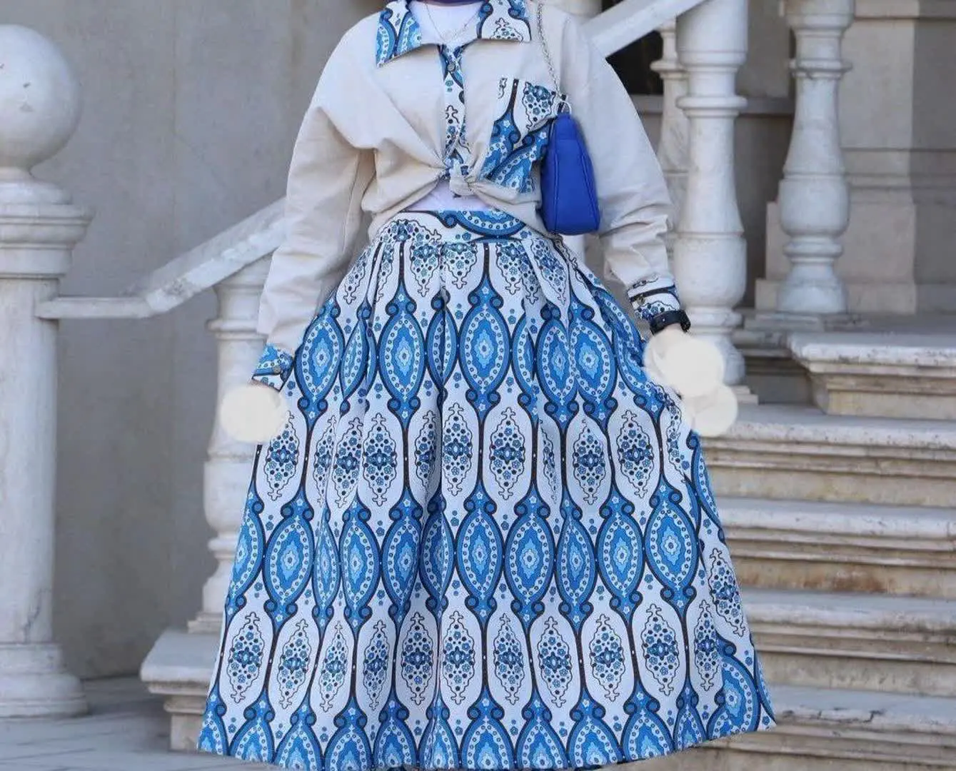 👗شومیز +دامن طرحدار
