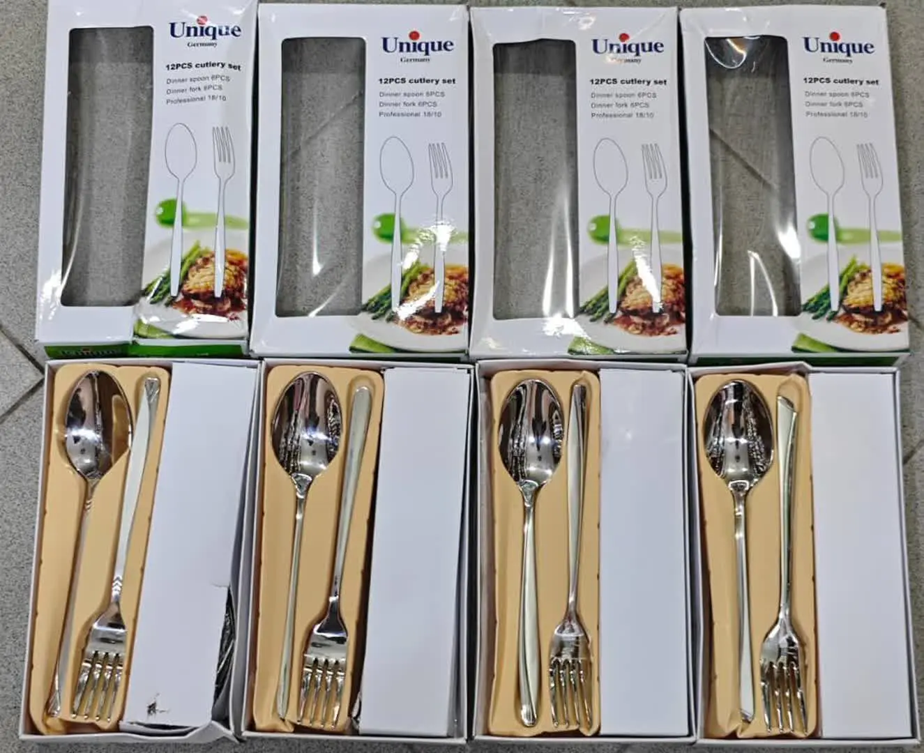 🍽️ سرویس قاشق چنگال یونیک | ۶ نفره نیم‌دسته
