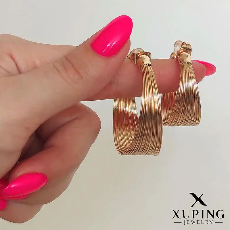 #گوشواره رشته‌ای طرح طلا از برند ژوپینگ✨💥
