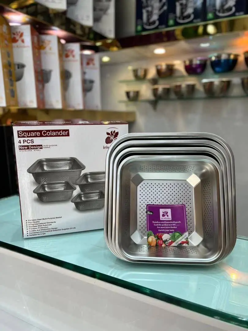 آبکش و لگن مربع 
