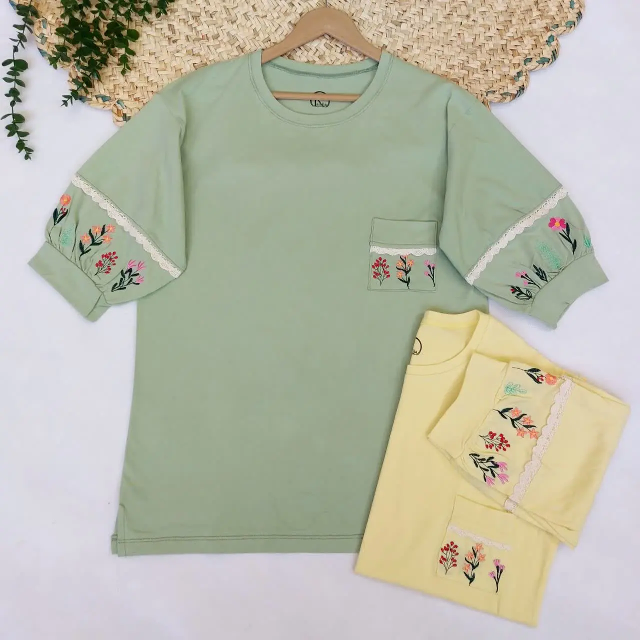 ✅بلوز سه ربع گلدوزی غزل😍