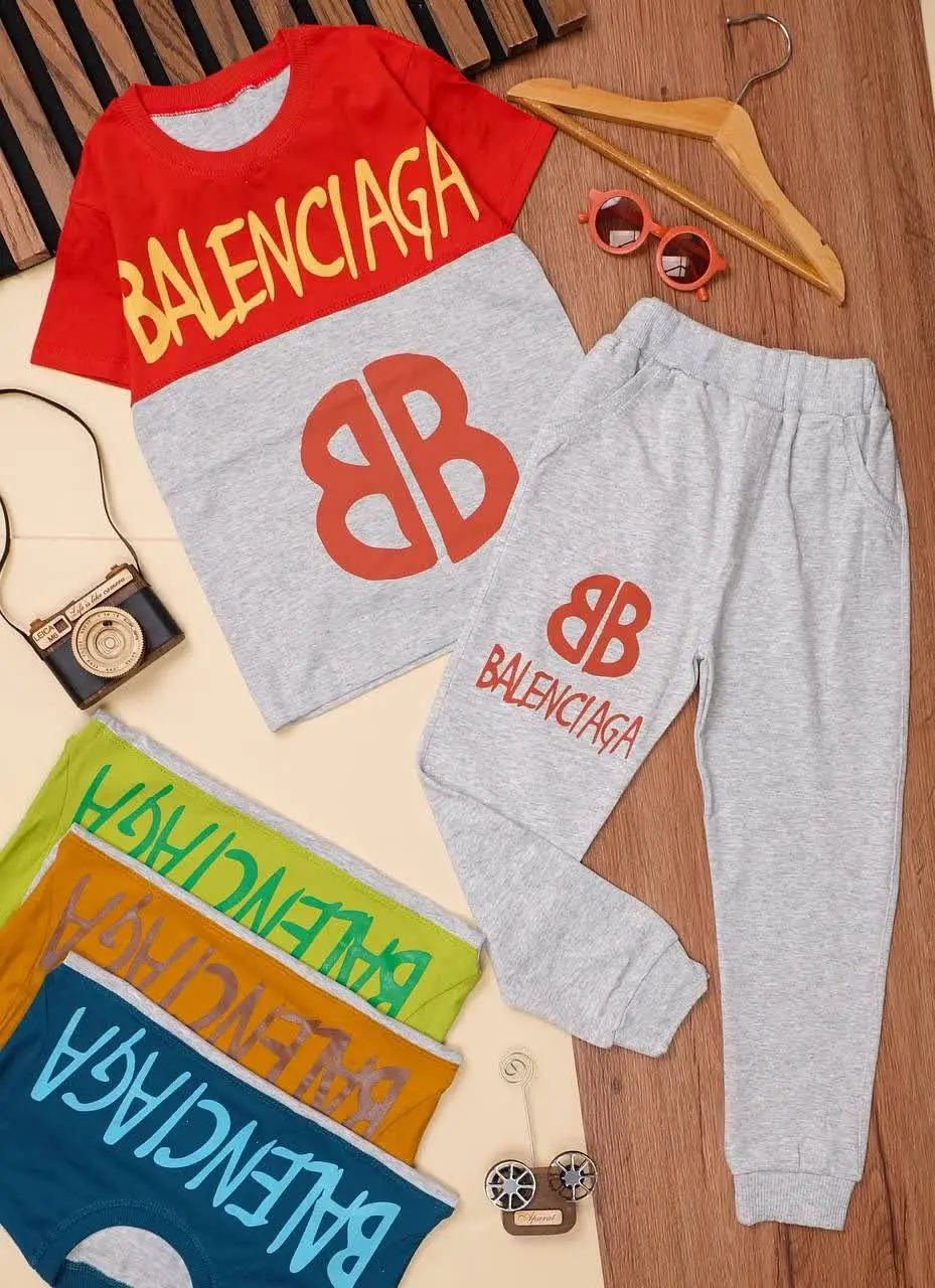 👕نام کالا: #تیشرت شلوارک ملانژ پسرانه 
