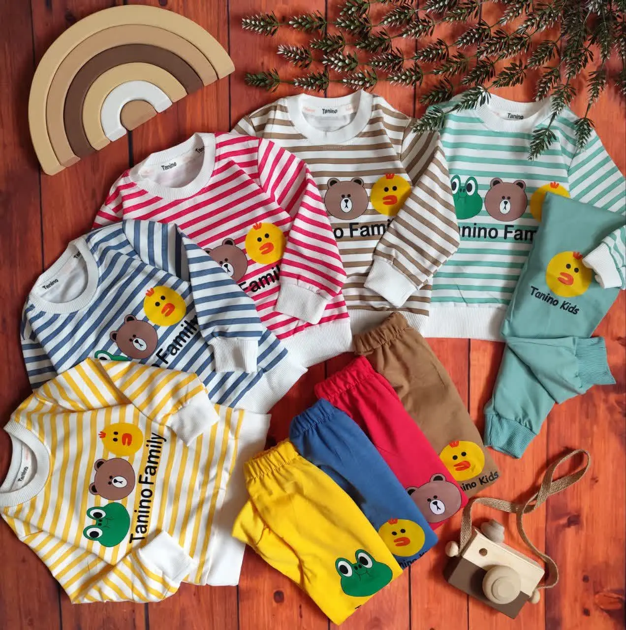 😍ست بلوز و شلوار راه راه فا...