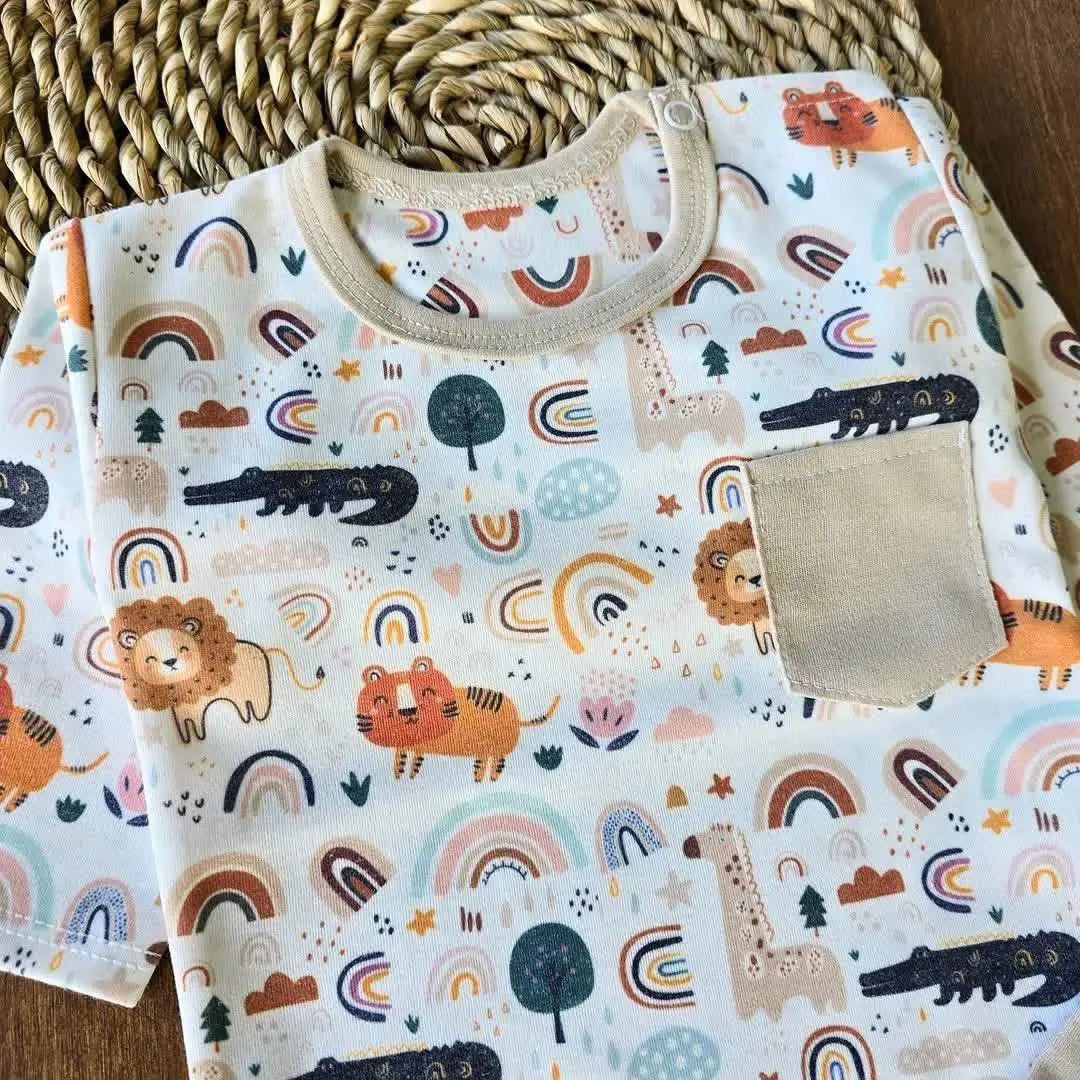 بلوز شلوار جنگل حیوانات
