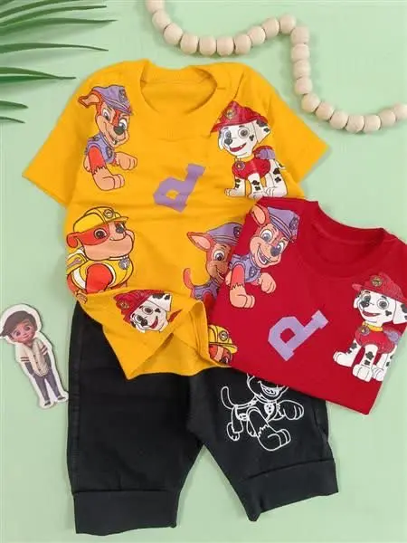 تیشرت شلوار برای پسربچه هایی که عاشق کارتون سگ‌های نگهبان هستند
