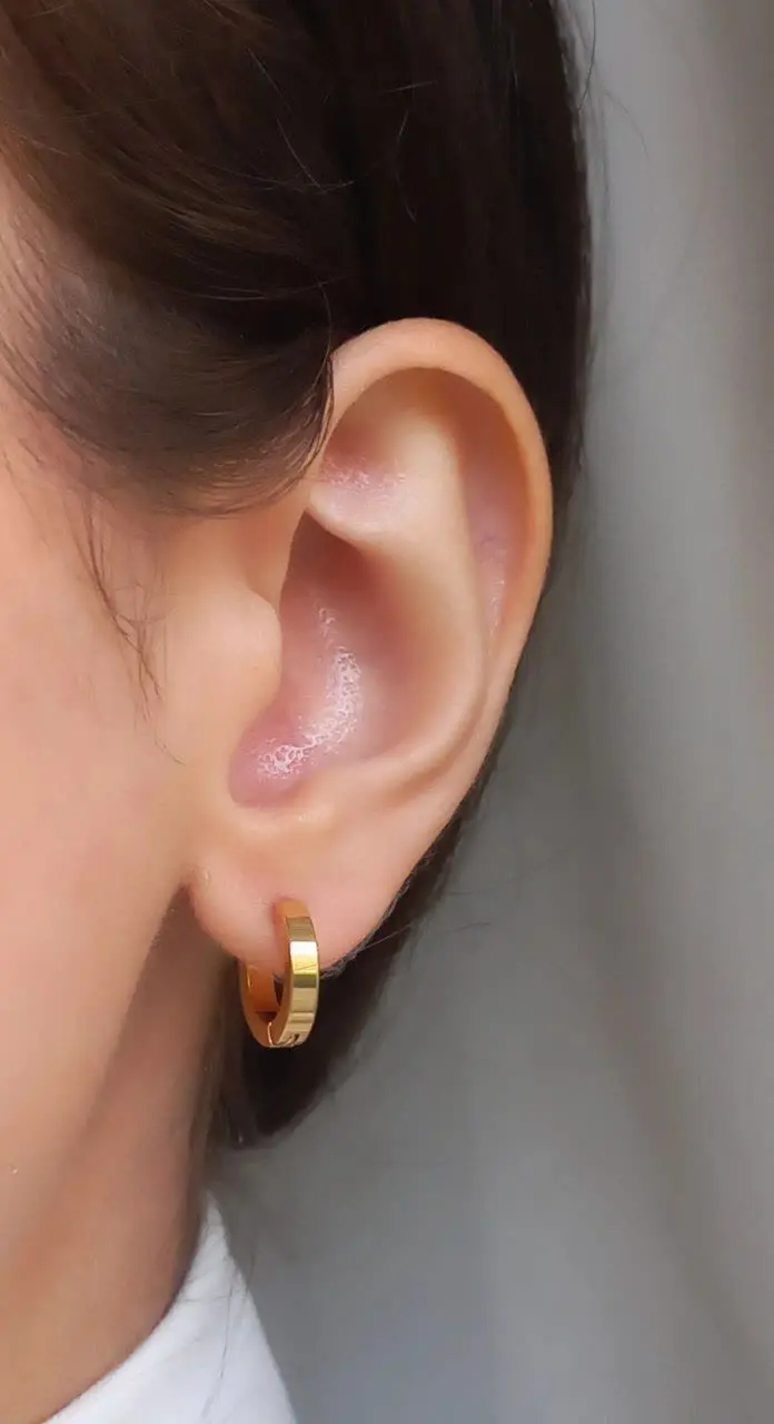 گوشواره های حلقه ای ساده ور...