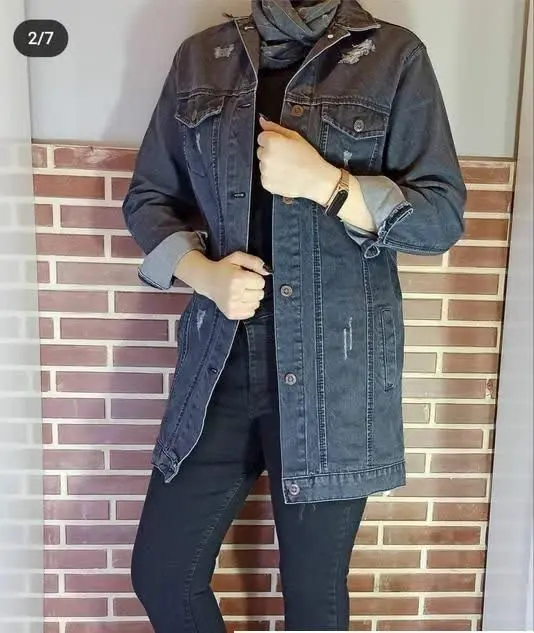 🖋نام: مانتو جین اصلی قواره دار
