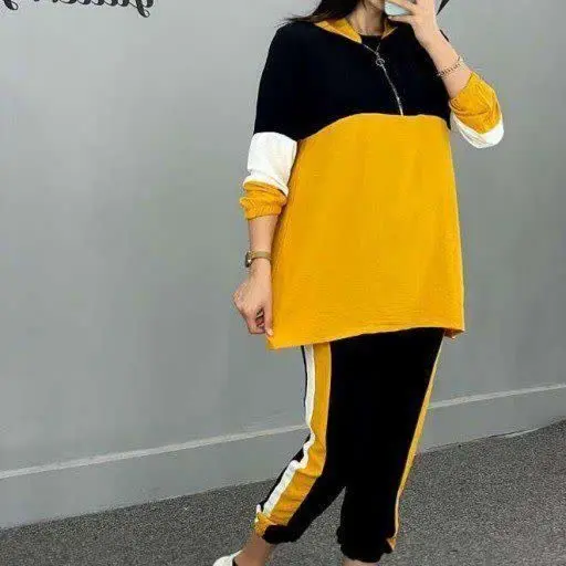 🍁 ست دوتیکه شلوار مانتو کلاهدار خفن مخصوص اسپرت 🥰⭐️
