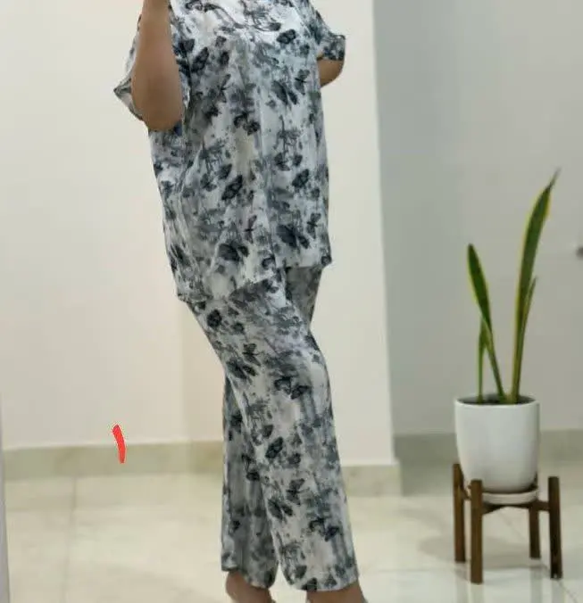 👚نام: ست بلوزشلوار نخی خارجی😍😍