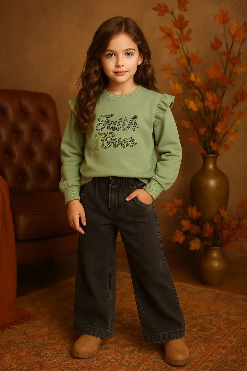 🎄بلوز شلوار لی شافل پاپیون⭐️