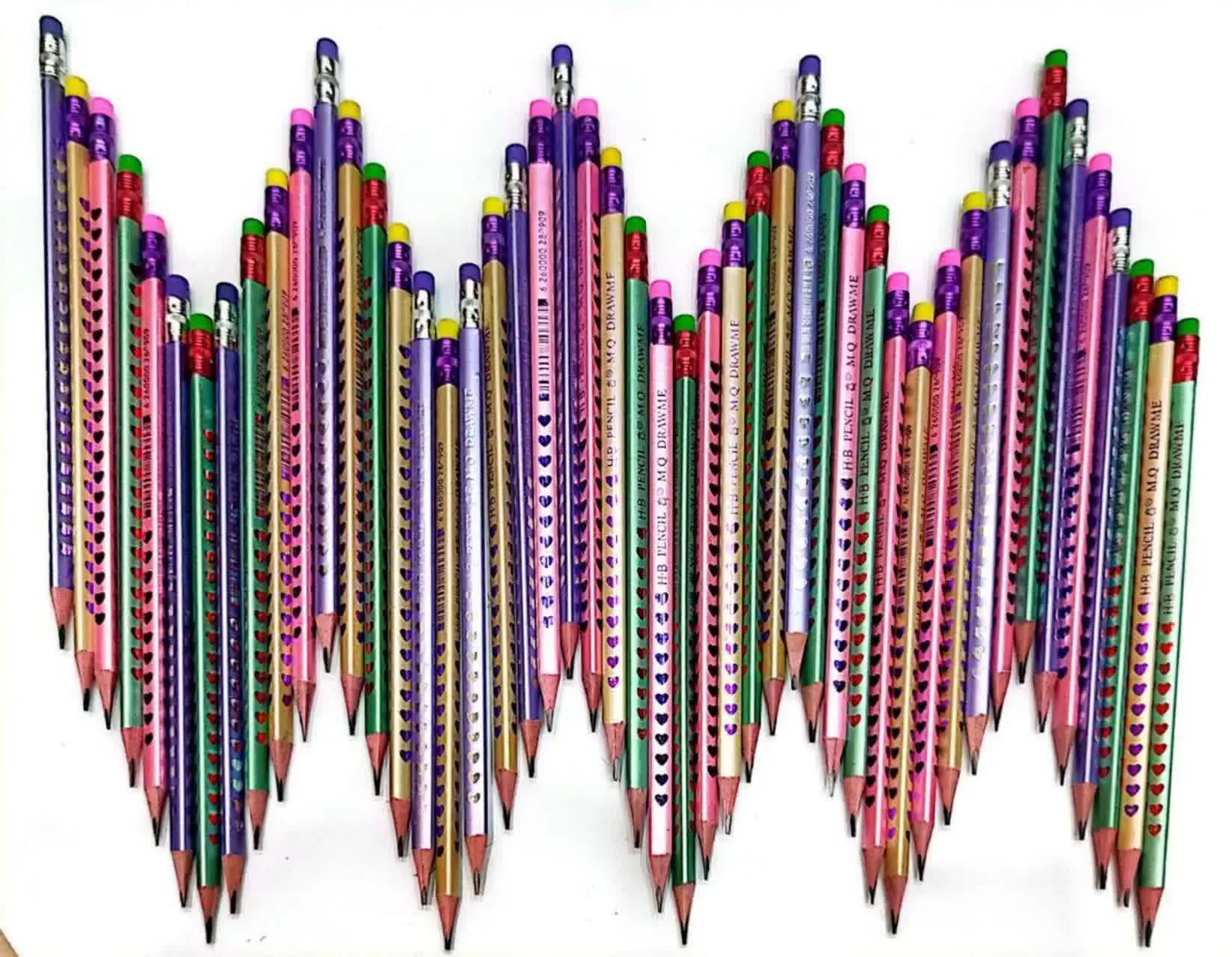 مداد مشکی متالیک سه گوش پاکن دار ام کیو MQ
