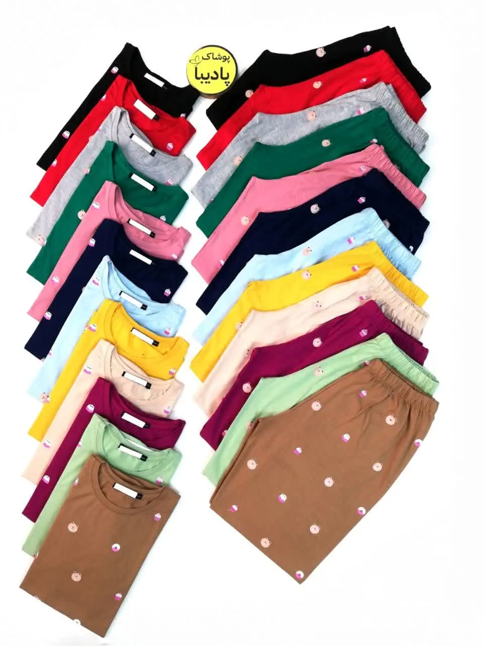 💎 ست تیشرتشلوار دونات نخ پن...