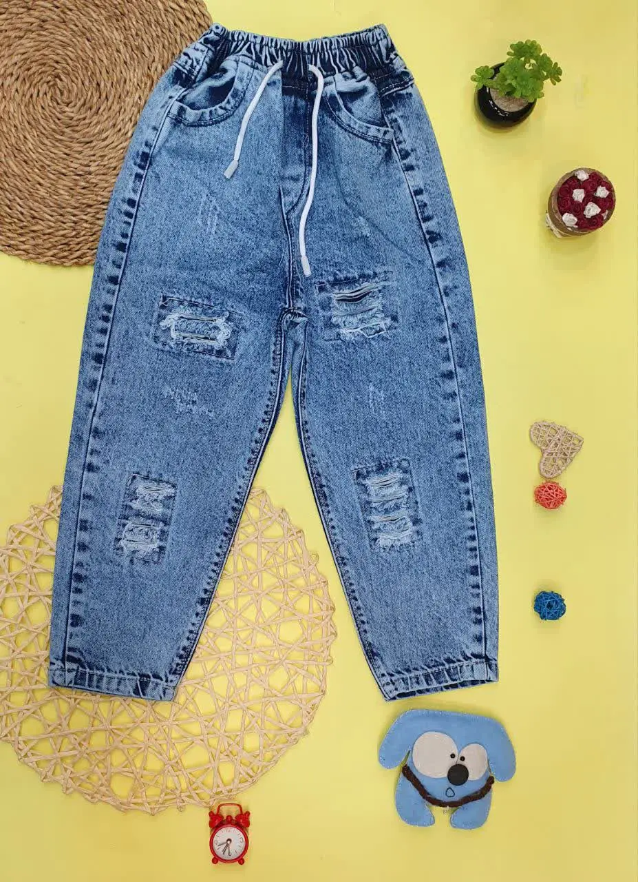 👖شلوار لی زاپ دار آبی
