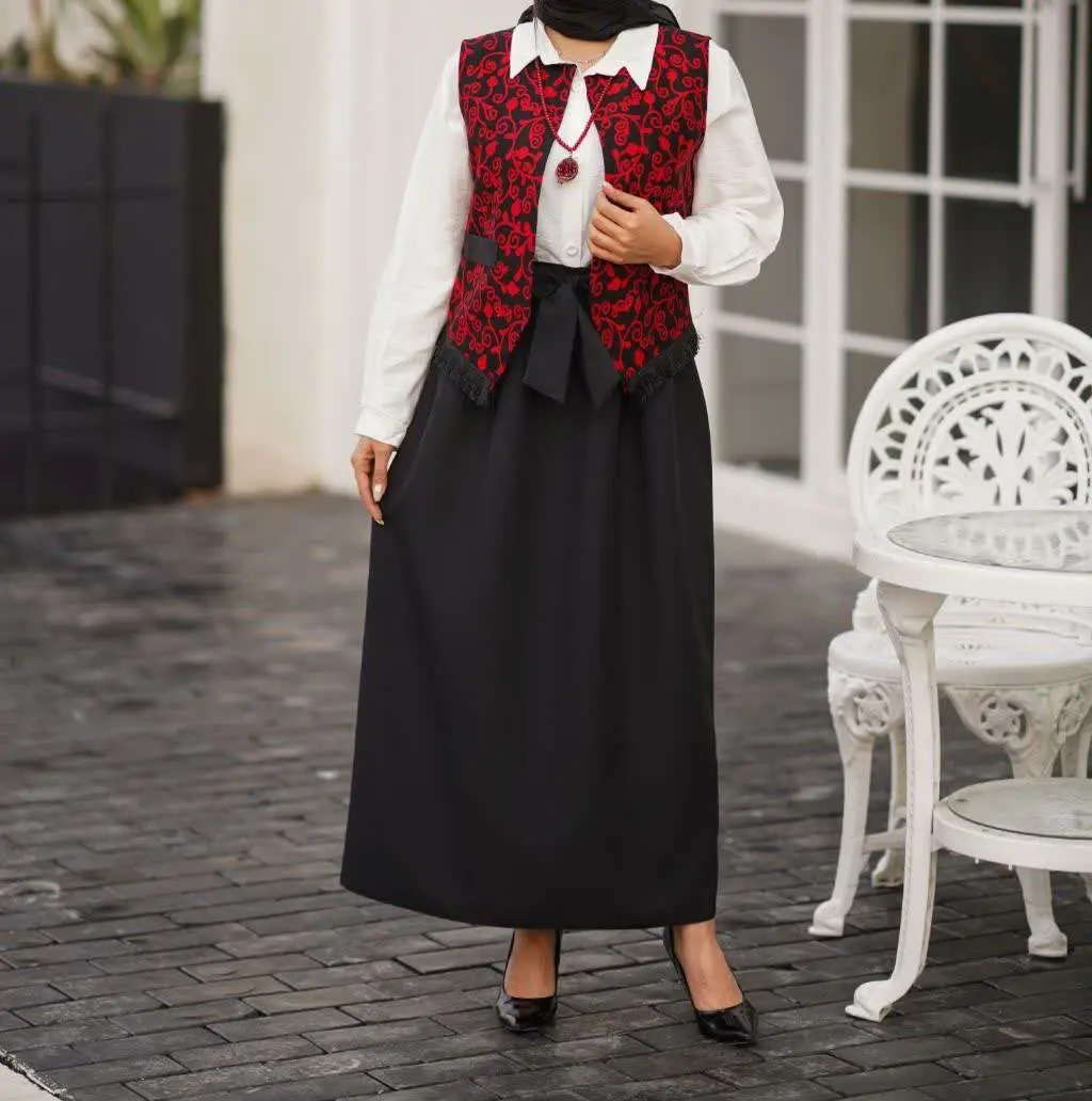 🍁نام: ست جلیقه +دامن نارگل😍
