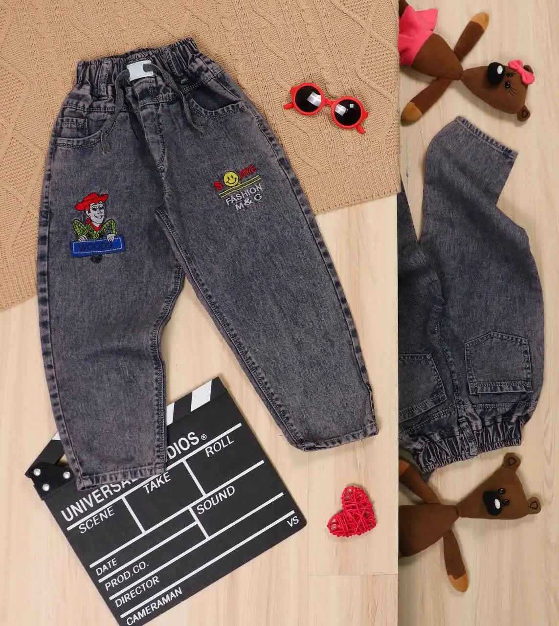 👫شلوار جین مام کثیف شور گلدوزیWOODY👫
