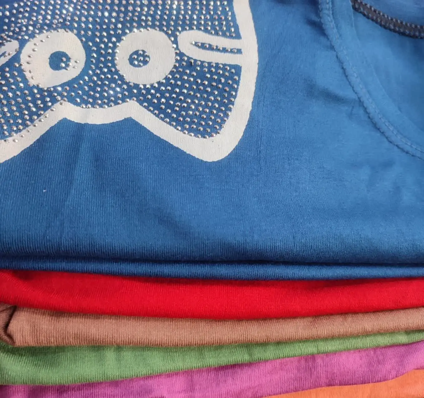 🔴 تیشرت ویسکوز چاپ و نگین گربه 
