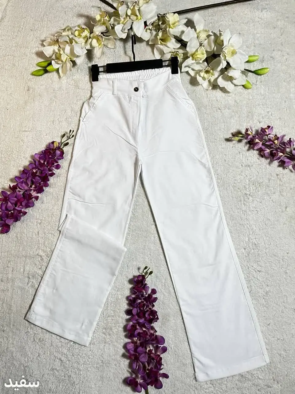 👗 👑شلوار بگ کتان کش