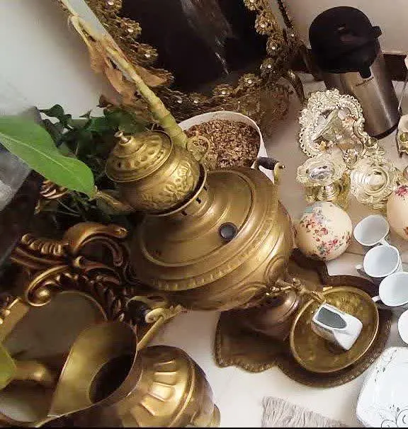 سماور زغالی باسرویسش