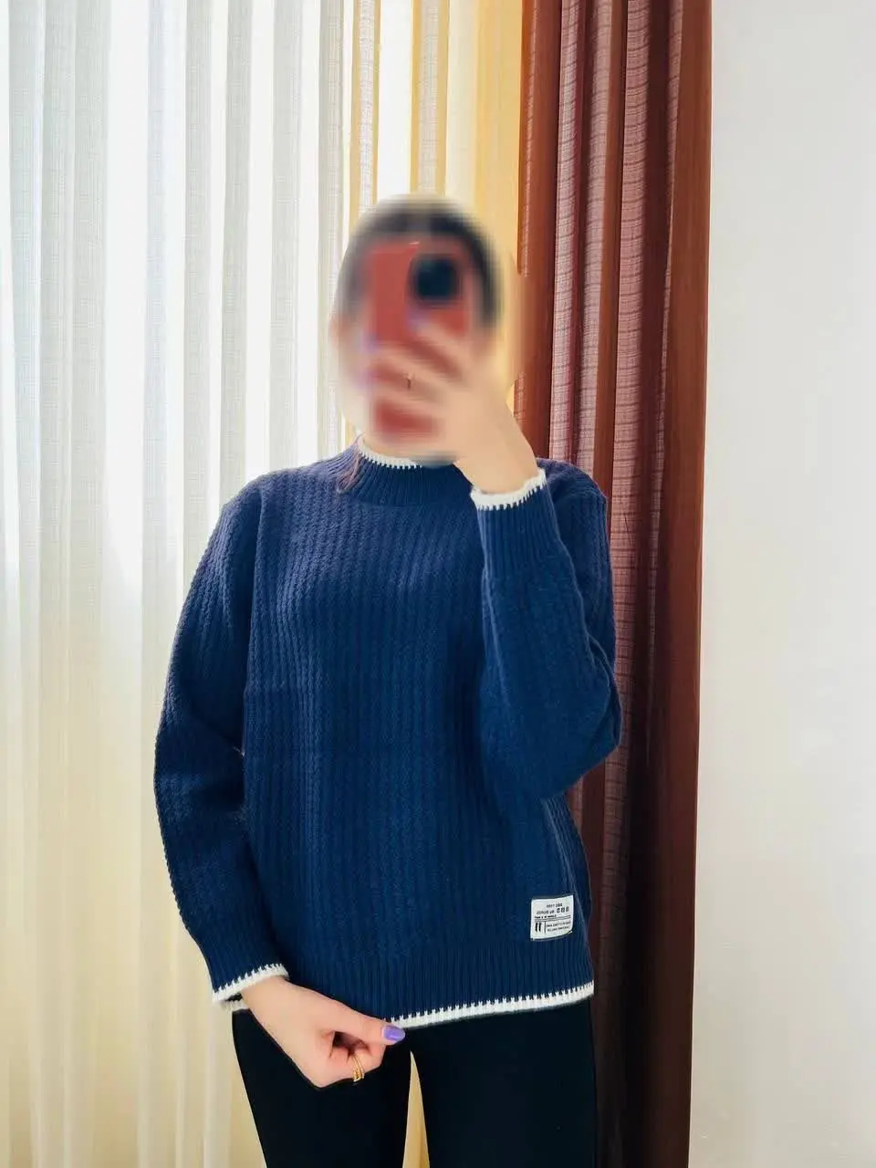 بلوز بافت ساده و شیک و کارب...