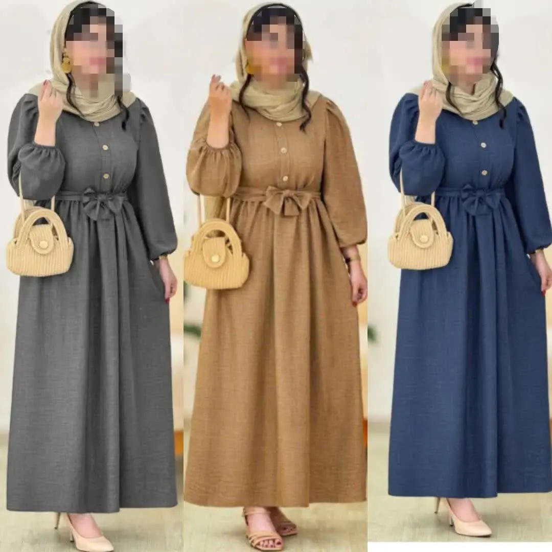 💛پیراهن بلند سه دکمه 
