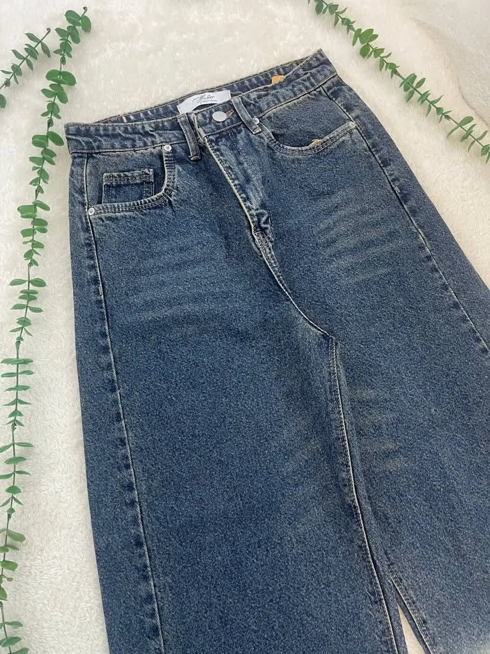 شلوار جین شافل پایین سنگشور